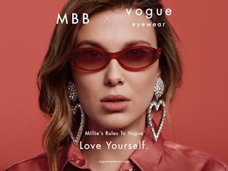 Millie Bobby Brown, gwiazda serialu Netflix Stranger Things w roli nowej ambasadorki Vogue Eyewear.