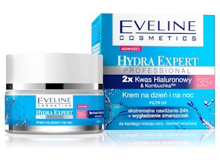 HYDRA EXPERT PROFESSIONAL 35+ 2x Kwas Hialuronowy & Kombuchka™ Eveline Cosmetics.