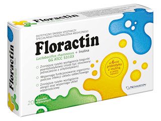 Suplement diety Floractin ochronnie przy antybiotykoterapii.