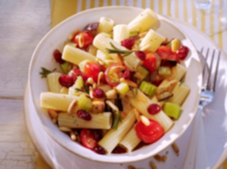 Pasta caponata z żurawiną