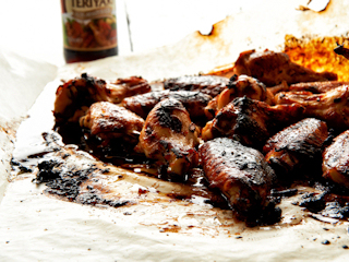 Skrzydła pieczone w marynacie teriyaki