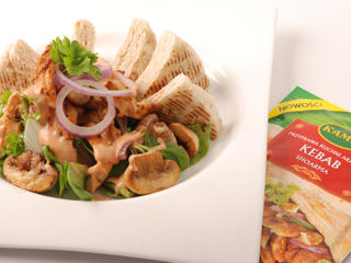Shoarma z pieczarkami i serem 